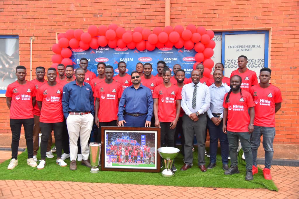 Vipers SC Celebrates Historic Double with Trophy Parade at Plascon Head Offices in Namanve