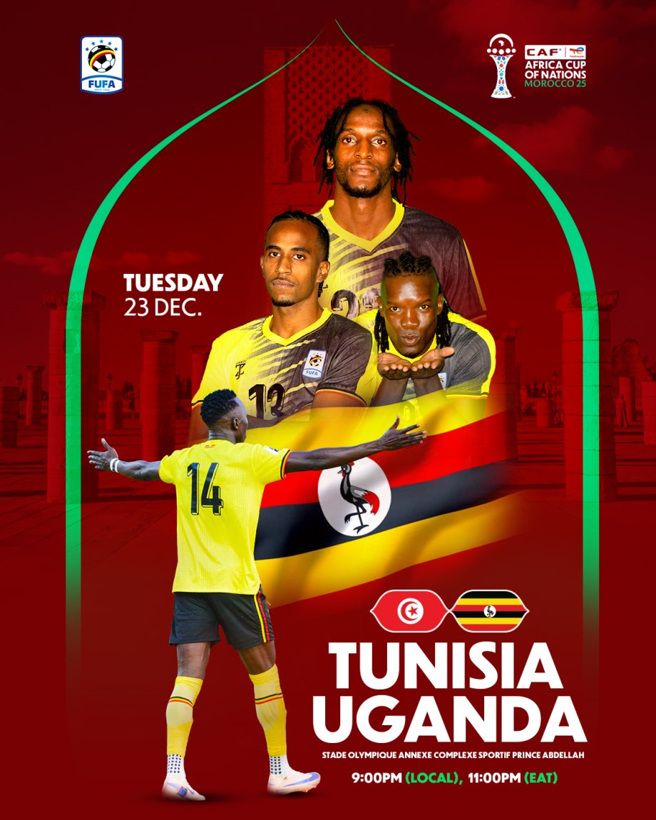 2025 AFCON: Uganda Cranes Set for “Carthage” Test as Quest for Continental Glory Begins