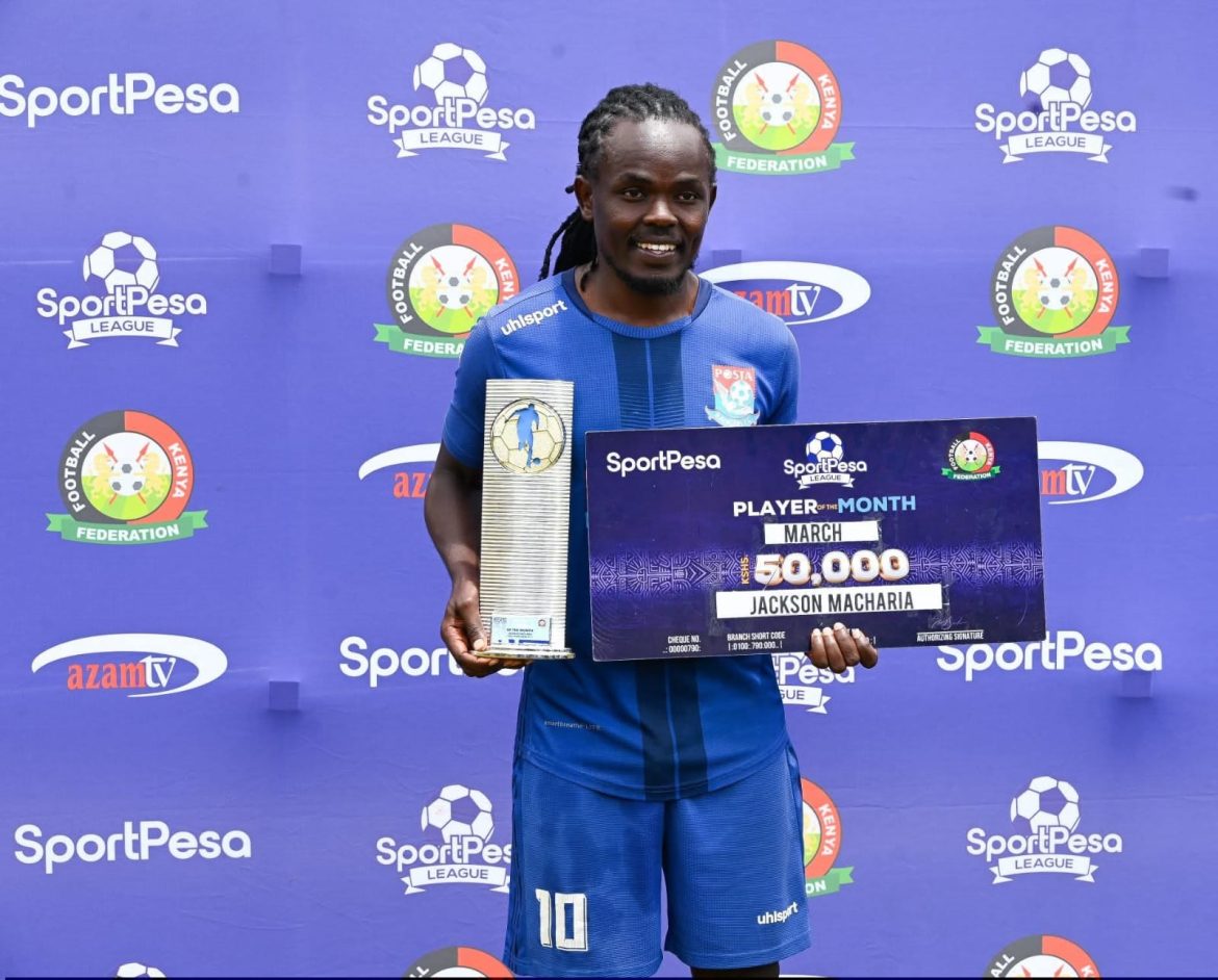 Veteran Midfielder Jackson Macharia Scoops KPL Player of the Month for March